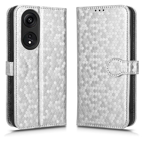 Custodia Portafoglio In Pelle Cover con Supporto C01X per Huawei Honor X5 Plus Argento