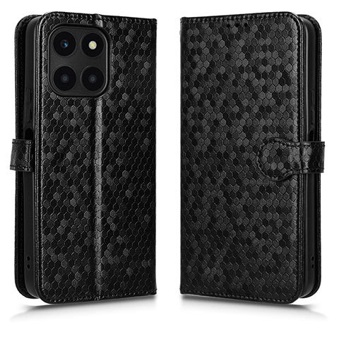 Custodia Portafoglio In Pelle Cover con Supporto C01X per Huawei Honor X6a Nero