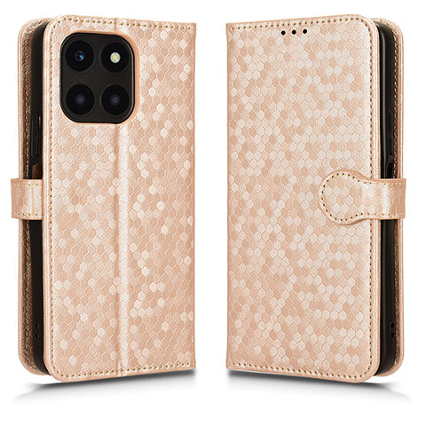 Custodia Portafoglio In Pelle Cover con Supporto C01X per Huawei Honor X8b Oro