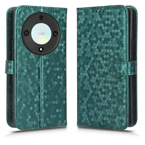 Custodia Portafoglio In Pelle Cover con Supporto C01X per Huawei Honor X9a 5G Verde