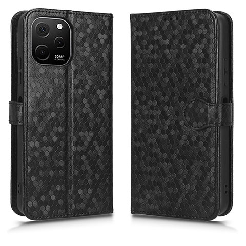 Custodia Portafoglio In Pelle Cover con Supporto C01X per Huawei Nova Y61 Nero