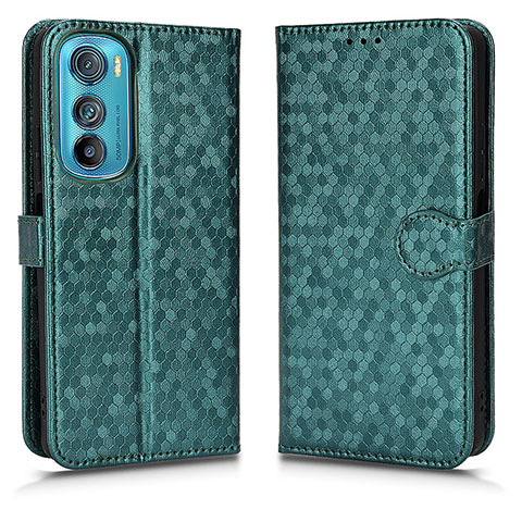 Custodia Portafoglio In Pelle Cover con Supporto C01X per Motorola Moto Edge 30 5G Verde