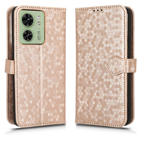 Custodia Portafoglio In Pelle Cover con Supporto C01X per Motorola Moto Edge 40 5G Oro