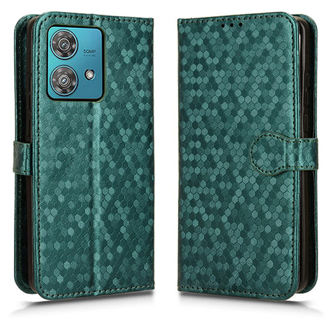 Custodia Portafoglio In Pelle Cover con Supporto C01X per Motorola Moto Edge 40 Neo 5G Verde