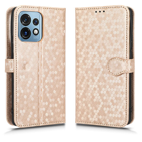 Custodia Portafoglio In Pelle Cover con Supporto C01X per Motorola Moto Edge 40 Pro 5G Oro