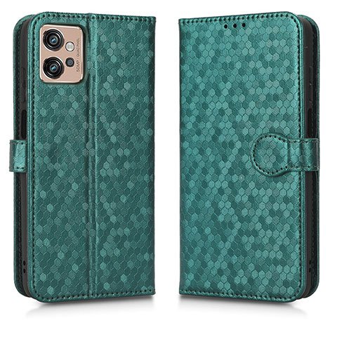 Custodia Portafoglio In Pelle Cover con Supporto C01X per Motorola Moto G32 Verde