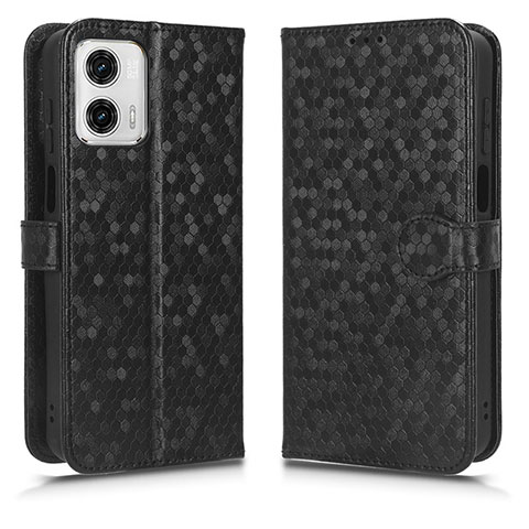 Custodia Portafoglio In Pelle Cover con Supporto C01X per Motorola Moto G53j 5G Nero