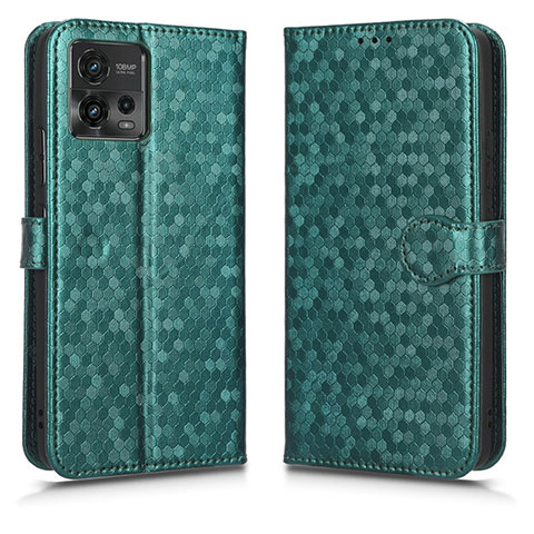 Custodia Portafoglio In Pelle Cover con Supporto C01X per Motorola Moto G72 Verde