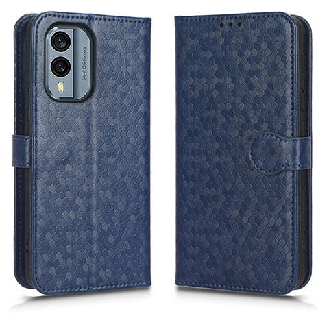 Custodia Portafoglio In Pelle Cover con Supporto C01X per Nokia X30 5G Blu