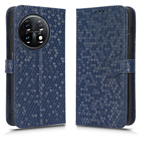 Custodia Portafoglio In Pelle Cover con Supporto C01X per OnePlus 11R 5G Blu