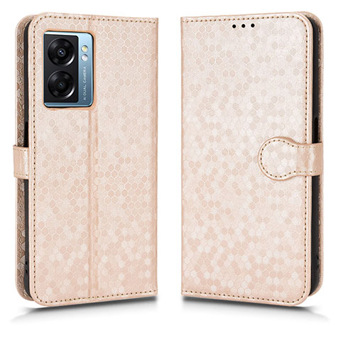 Custodia Portafoglio In Pelle Cover con Supporto C01X per OnePlus Nord N300 5G Oro