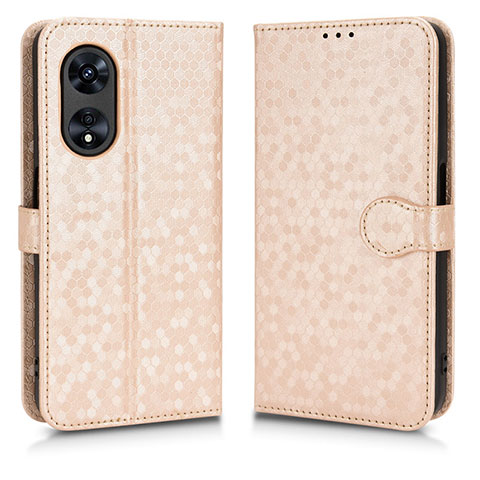 Custodia Portafoglio In Pelle Cover con Supporto C01X per Oppo A1 5G Oro