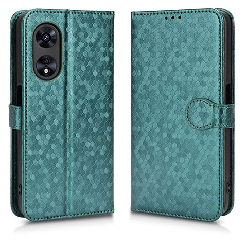 Custodia Portafoglio In Pelle Cover con Supporto C01X per Oppo A1 Pro 5G Verde