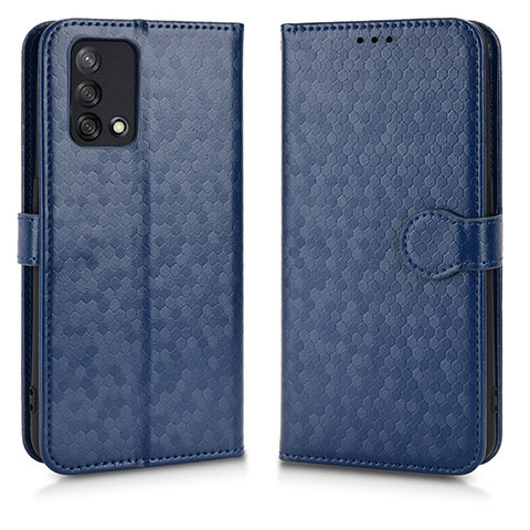 Custodia Portafoglio In Pelle Cover con Supporto C01X per Oppo A95 4G Blu