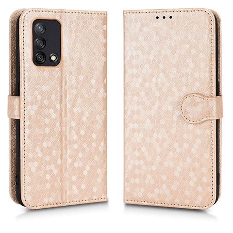 Custodia Portafoglio In Pelle Cover con Supporto C01X per Oppo A95 4G Oro