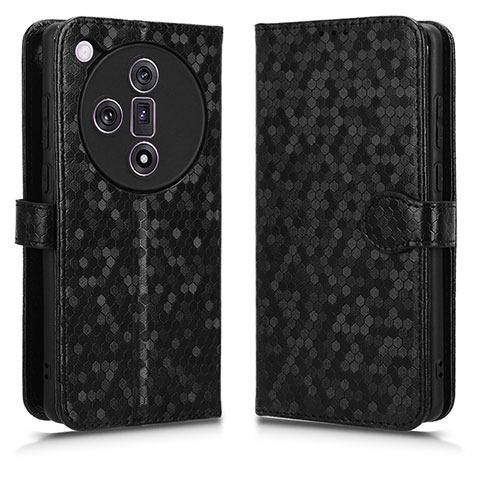 Custodia Portafoglio In Pelle Cover con Supporto C01X per Oppo Find X7 5G Nero