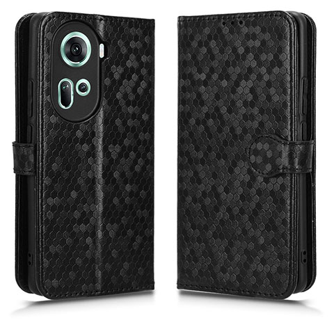 Custodia Portafoglio In Pelle Cover con Supporto C01X per Oppo Reno11 5G Nero