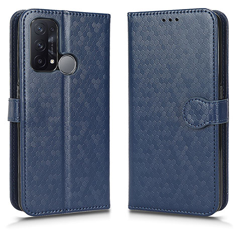 Custodia Portafoglio In Pelle Cover con Supporto C01X per Oppo Reno5 A Blu