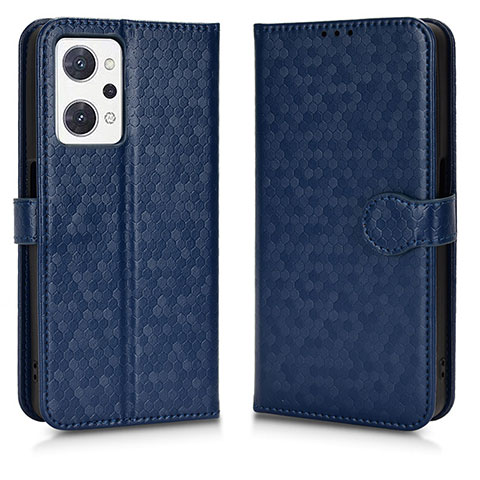 Custodia Portafoglio In Pelle Cover con Supporto C01X per Oppo Reno7 A Blu