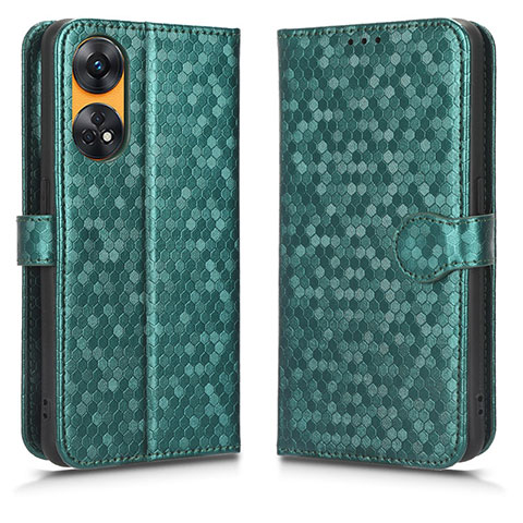 Custodia Portafoglio In Pelle Cover con Supporto C01X per Oppo Reno8 T 4G Verde