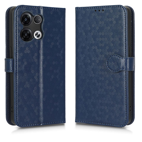 Custodia Portafoglio In Pelle Cover con Supporto C01X per Oppo Reno9 Pro+ Plus 5G Blu