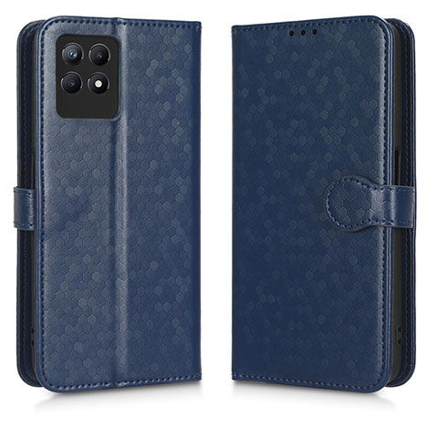 Custodia Portafoglio In Pelle Cover con Supporto C01X per Realme 8i Blu