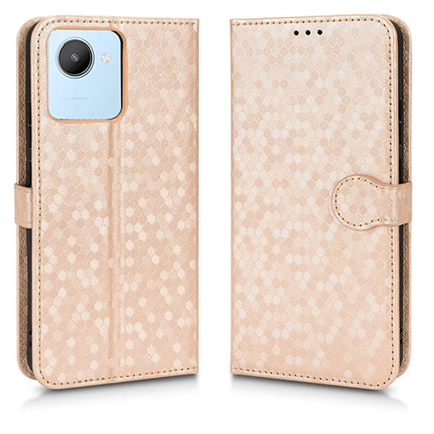 Custodia Portafoglio In Pelle Cover con Supporto C01X per Realme C30 Oro