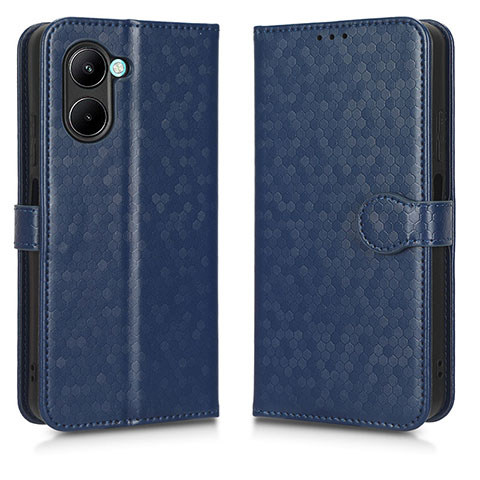 Custodia Portafoglio In Pelle Cover con Supporto C01X per Realme C33 Blu