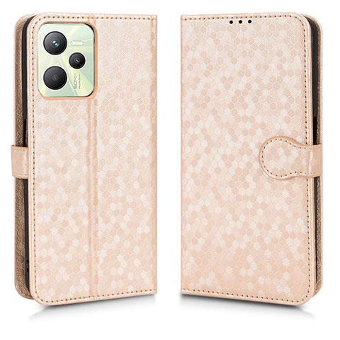 Custodia Portafoglio In Pelle Cover con Supporto C01X per Realme C35 Oro