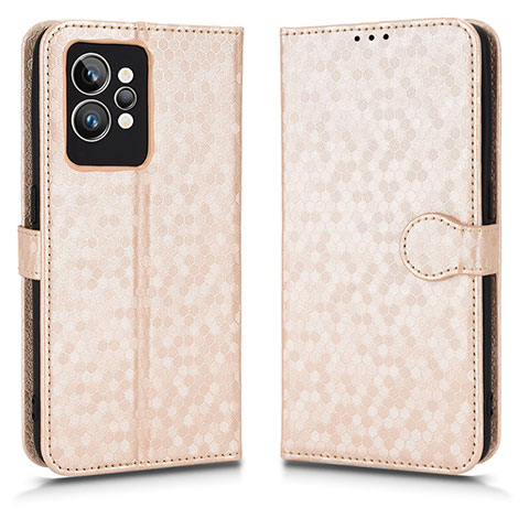 Custodia Portafoglio In Pelle Cover con Supporto C01X per Realme GT2 Pro 5G Oro