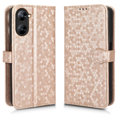 Custodia Portafoglio In Pelle Cover con Supporto C01X per Realme V20 5G Oro