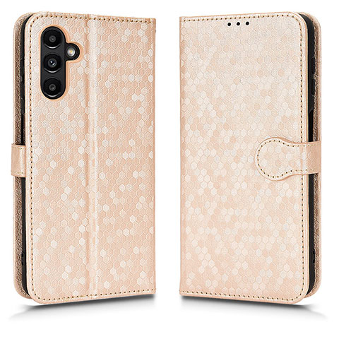 Custodia Portafoglio In Pelle Cover con Supporto C01X per Samsung Galaxy A04s Oro