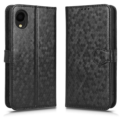 Custodia Portafoglio In Pelle Cover con Supporto C01X per Samsung Galaxy A22 5G SC-56B Nero