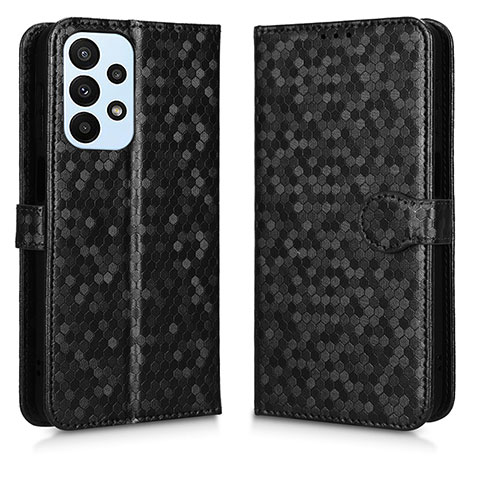 Custodia Portafoglio In Pelle Cover con Supporto C01X per Samsung Galaxy A23 4G Nero