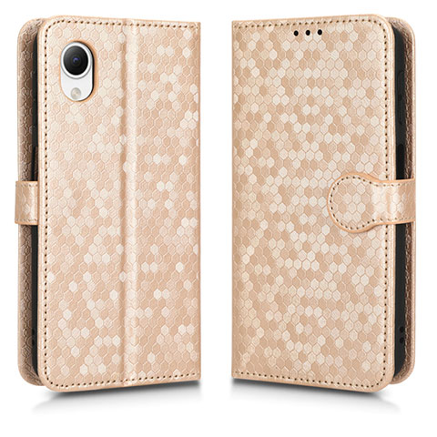 Custodia Portafoglio In Pelle Cover con Supporto C01X per Samsung Galaxy A23e 5G Oro