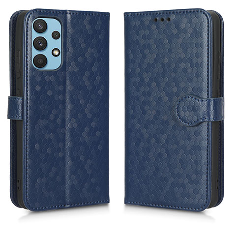 Custodia Portafoglio In Pelle Cover con Supporto C01X per Samsung Galaxy A32 4G Blu