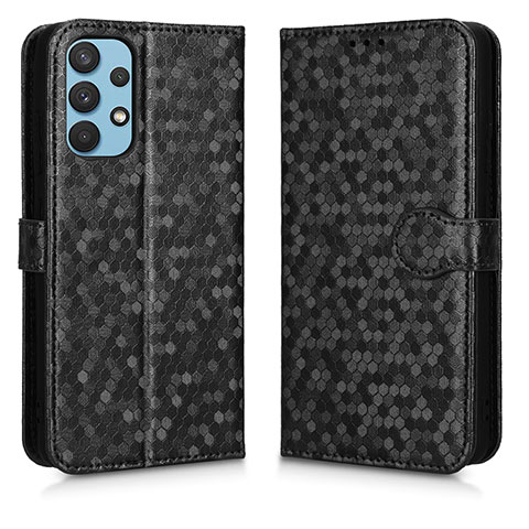 Custodia Portafoglio In Pelle Cover con Supporto C01X per Samsung Galaxy A32 4G Nero