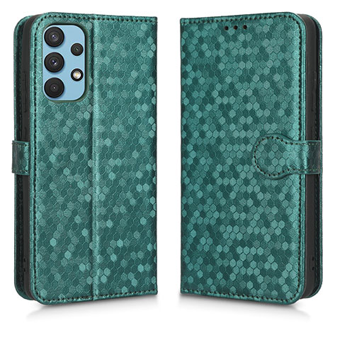 Custodia Portafoglio In Pelle Cover con Supporto C01X per Samsung Galaxy A32 5G Verde