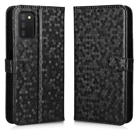 Custodia Portafoglio In Pelle Cover con Supporto C01X per Samsung Galaxy M02s Nero