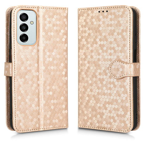 Custodia Portafoglio In Pelle Cover con Supporto C01X per Samsung Galaxy M23 5G Oro