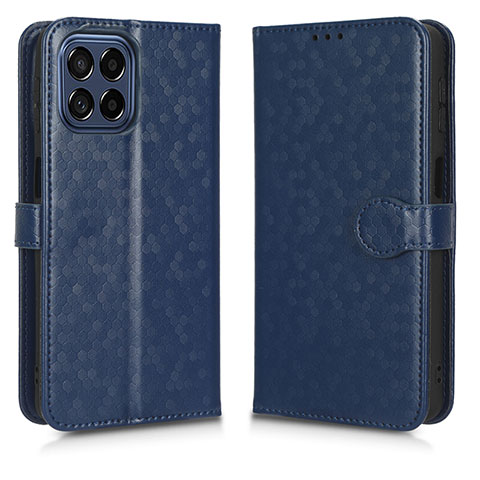 Custodia Portafoglio In Pelle Cover con Supporto C01X per Samsung Galaxy M33 5G Blu