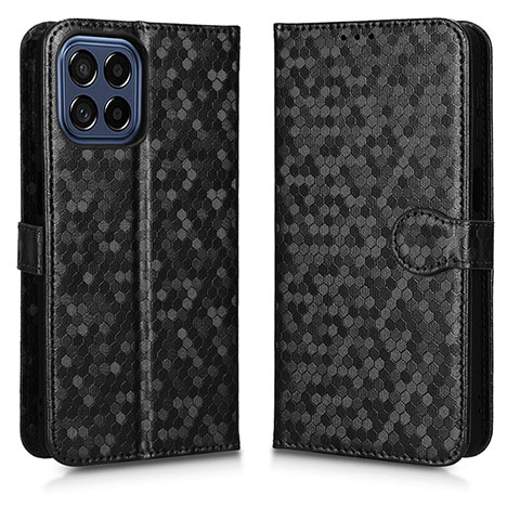 Custodia Portafoglio In Pelle Cover con Supporto C01X per Samsung Galaxy M53 5G Nero