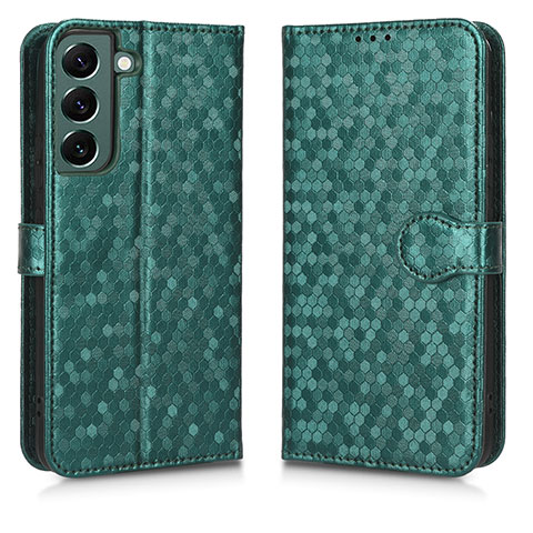 Custodia Portafoglio In Pelle Cover con Supporto C01X per Samsung Galaxy S23 5G Verde