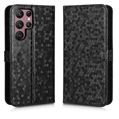 Custodia Portafoglio In Pelle Cover con Supporto C01X per Samsung Galaxy S25 Ultra 5G Nero