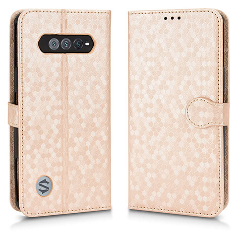 Custodia Portafoglio In Pelle Cover con Supporto C01X per Xiaomi Black Shark 4S 5G Oro