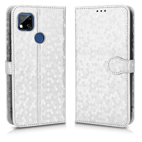 Custodia Portafoglio In Pelle Cover con Supporto C01X per Xiaomi POCO C31 Argento