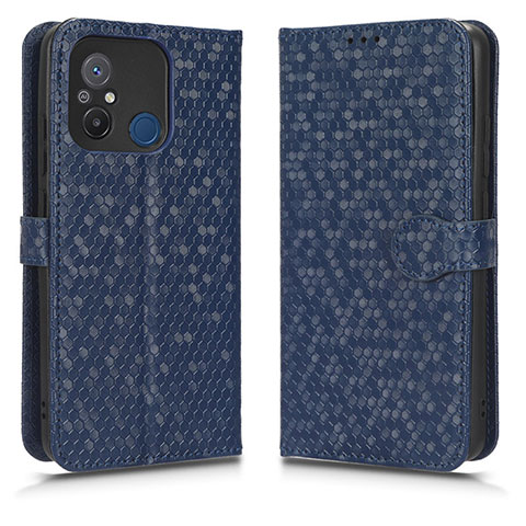 Custodia Portafoglio In Pelle Cover con Supporto C01X per Xiaomi Poco C55 Blu