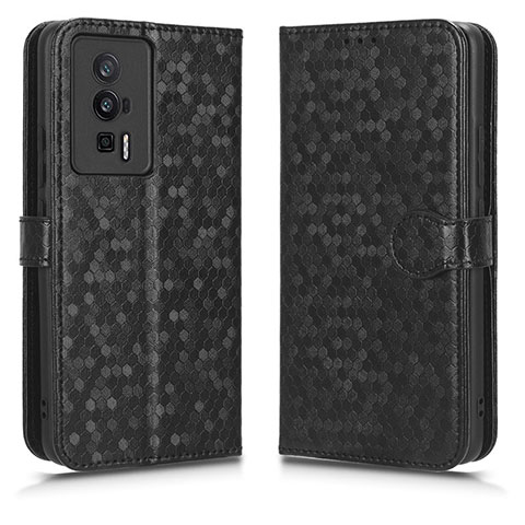 Custodia Portafoglio In Pelle Cover con Supporto C01X per Xiaomi Poco F5 Pro 5G Nero