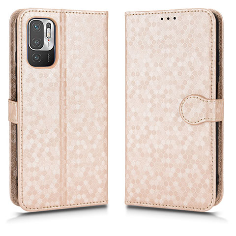 Custodia Portafoglio In Pelle Cover con Supporto C01X per Xiaomi POCO M3 Pro 5G Oro