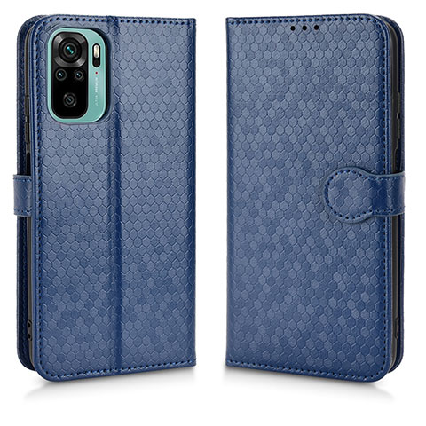 Custodia Portafoglio In Pelle Cover con Supporto C01X per Xiaomi Poco M5S Blu